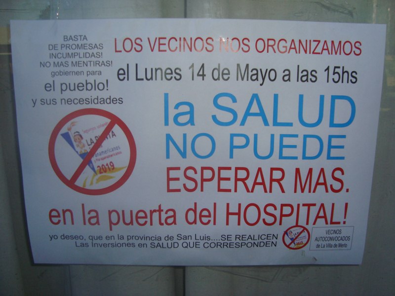 San Luis, capital nacional de la precarización laboral en salud