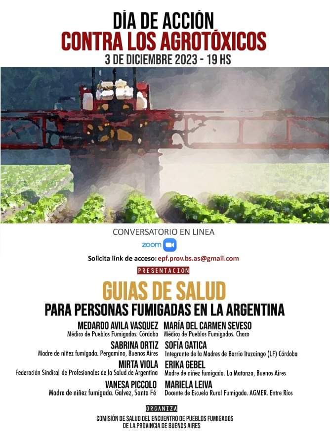 Basta de venenos: conversatorio en línea por el Día Mundial de la Lucha contra los Agrotóxicos